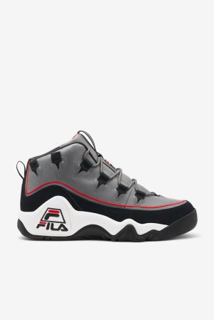 FILA Grant Hill 1 Offset Sneakers Black / Red,Mens Shoes | CA.ODEHFU640